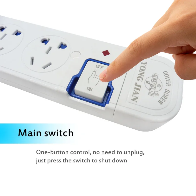 Розетка электрическая переменного тока многоразовая розетка с выключателем 3/4/5/6