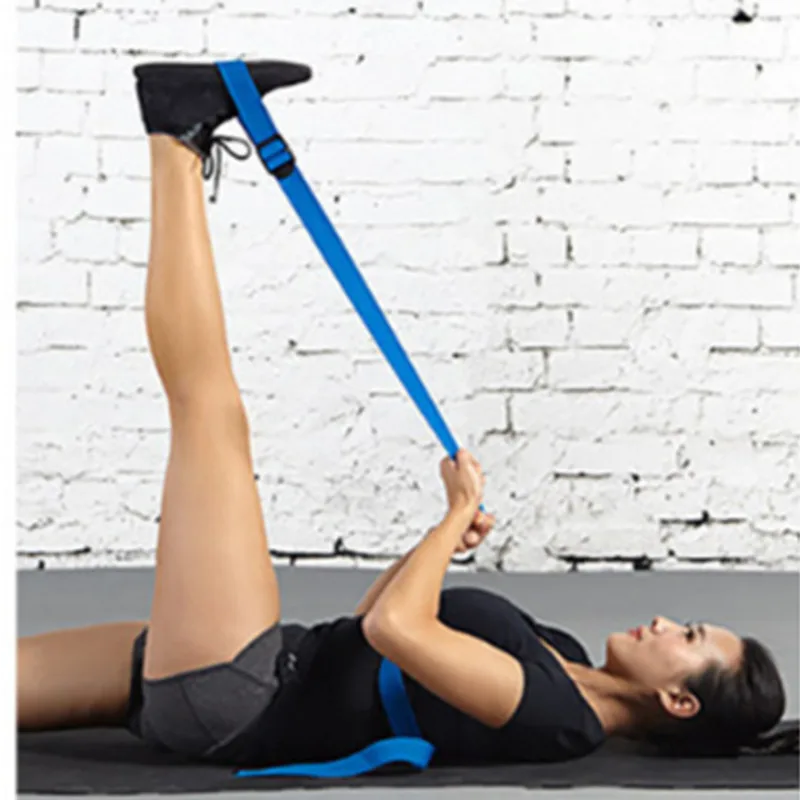 Разноцветный регулируемый ремень для занятий йогой растягивающийся с d-образным