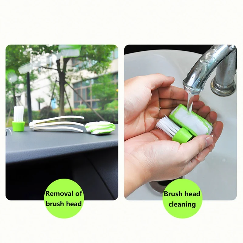 Double Slider Car Air-conditioner Outlet Window Cleaning Multi-purpose Brush Vent Computer Auto Keyboard | Автомобили и мотоциклы