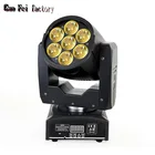 Небольшой передвижной портальный (Лира стирка светодиодный зум перемещение головы светильник 7X12W 4In1 RGBW Quad Профессиональный Dj диско Dmx сценический светильник s