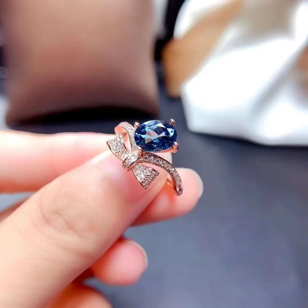 

Женское кольцо из чистого серебра 925 пробы с топазами, свадебное очаровательное кольцо, бесплатная доставка