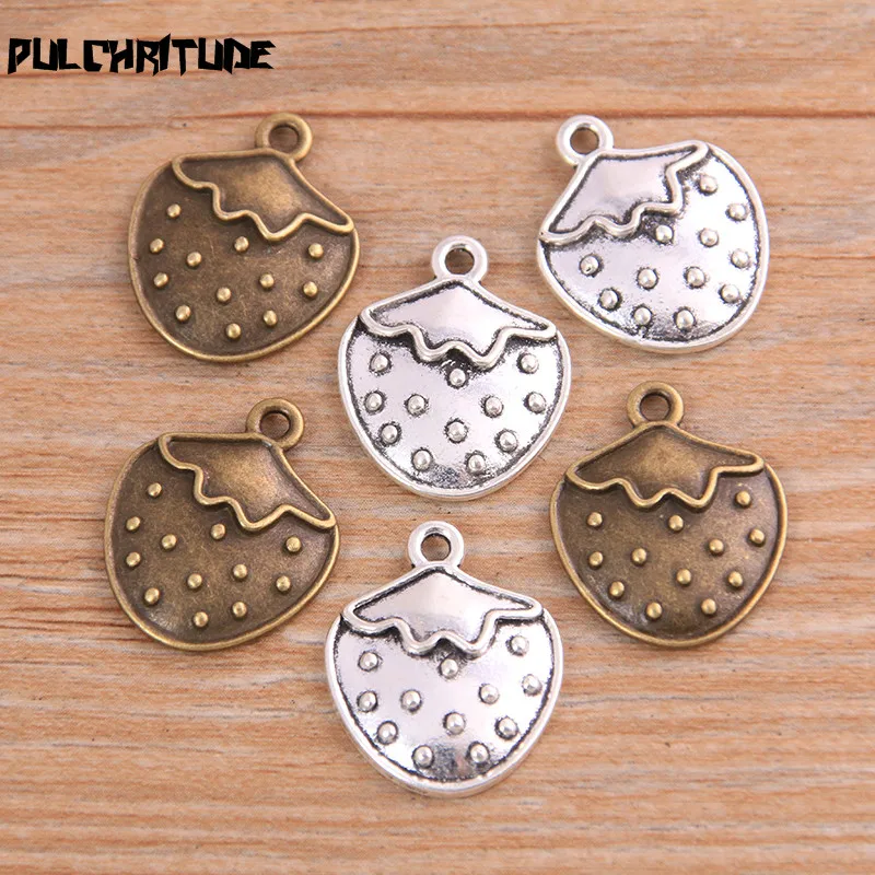 12 шт. 17*21 мм новый продукт два цвета фрукты амулеты 