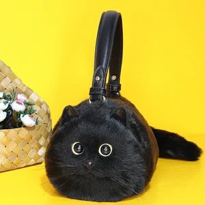 Imported Luxury Mini Bag High Quality Female Bag Cute Cat Women's Leather Handbags Fashion Women's Bag 2022 C