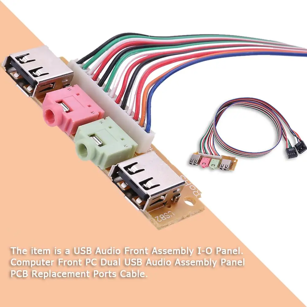 2 USB 0 шт. чехол для компьютера с передними портами аудио гнезда настольный ПК