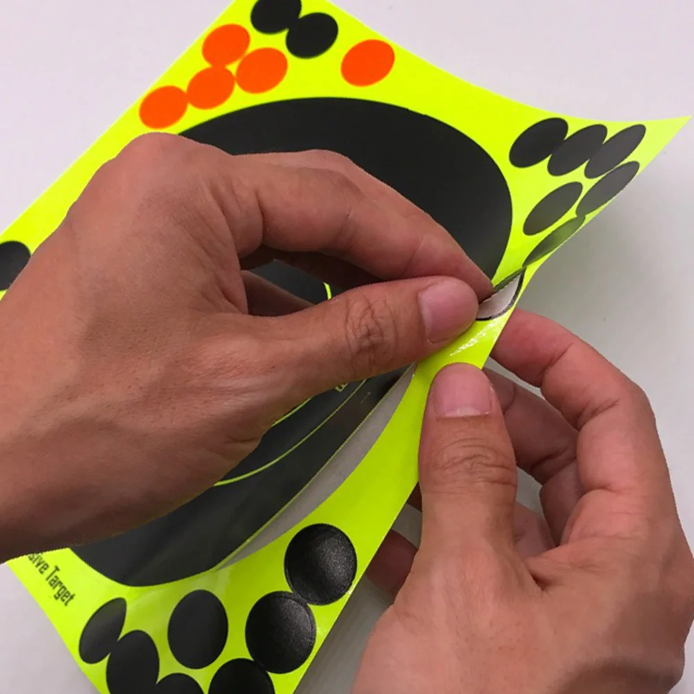 

25pcs Fluorescent Shooting Target Paper Stickers Adhesive Arrow Darts Aiming Stickers (Random Color)