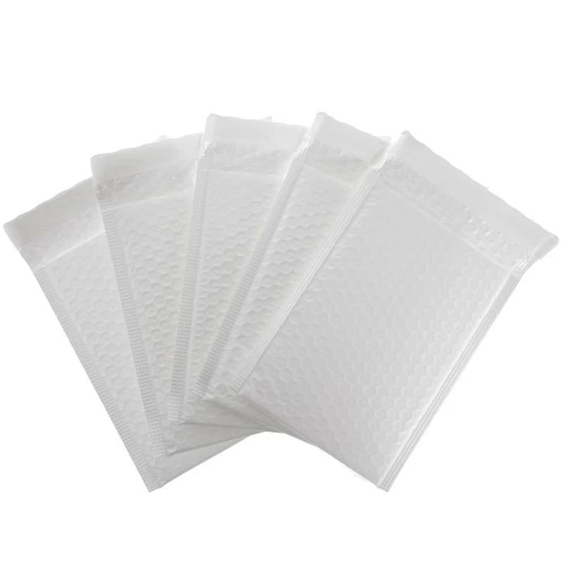 Ceny 100 Sztuk/partia Białe Koperty Z Pianki Torby Samoprzylepne Mailers Wyściełane Koperty Wysyłkowe Z Bubble Mailing Bag Wysyłka Pakiety Torba