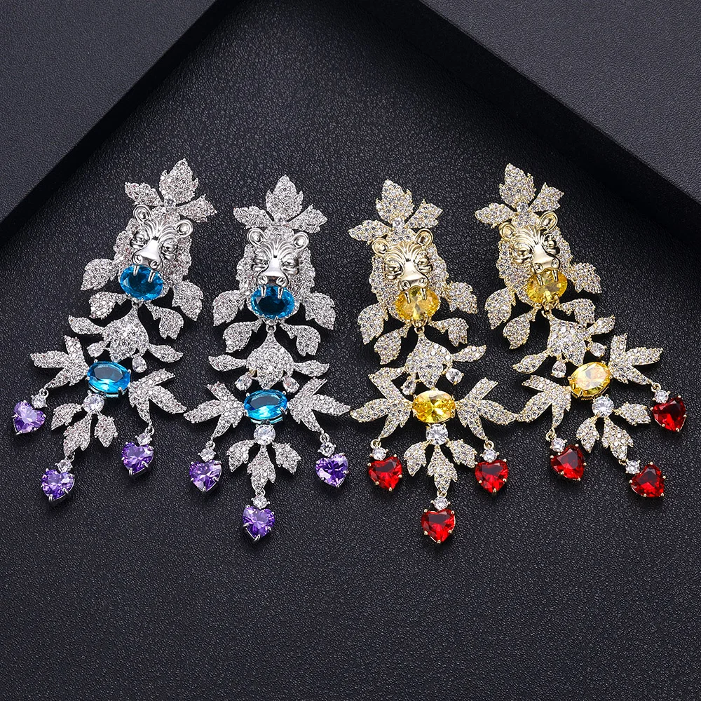 Женские серьги в виде цветка janekelly из микро кубического циркония Дубае для