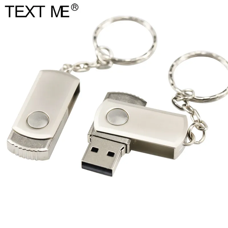 USB флеш накопитель TEXT ME из нержавеющей стали 2 0/256/128 ГБ 16/32/64 ГБ|USB флэш-накопители| |