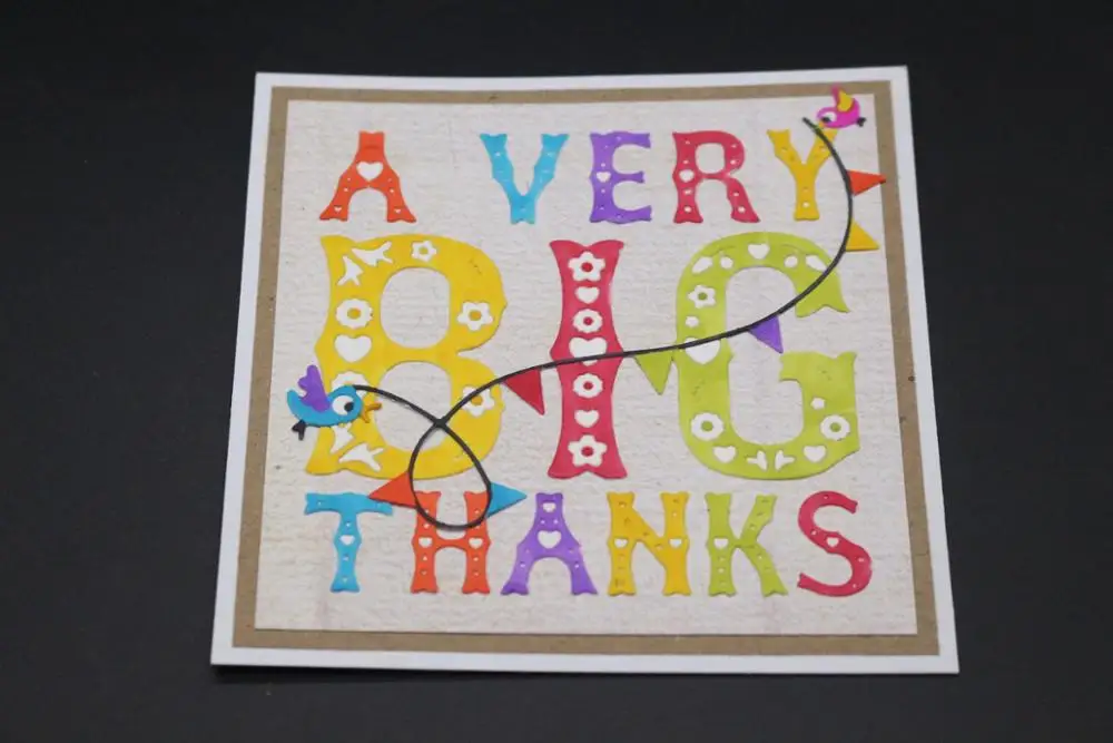 Спасибо вам большое металлический Трафаретный вырубной штамп кроя поделочная