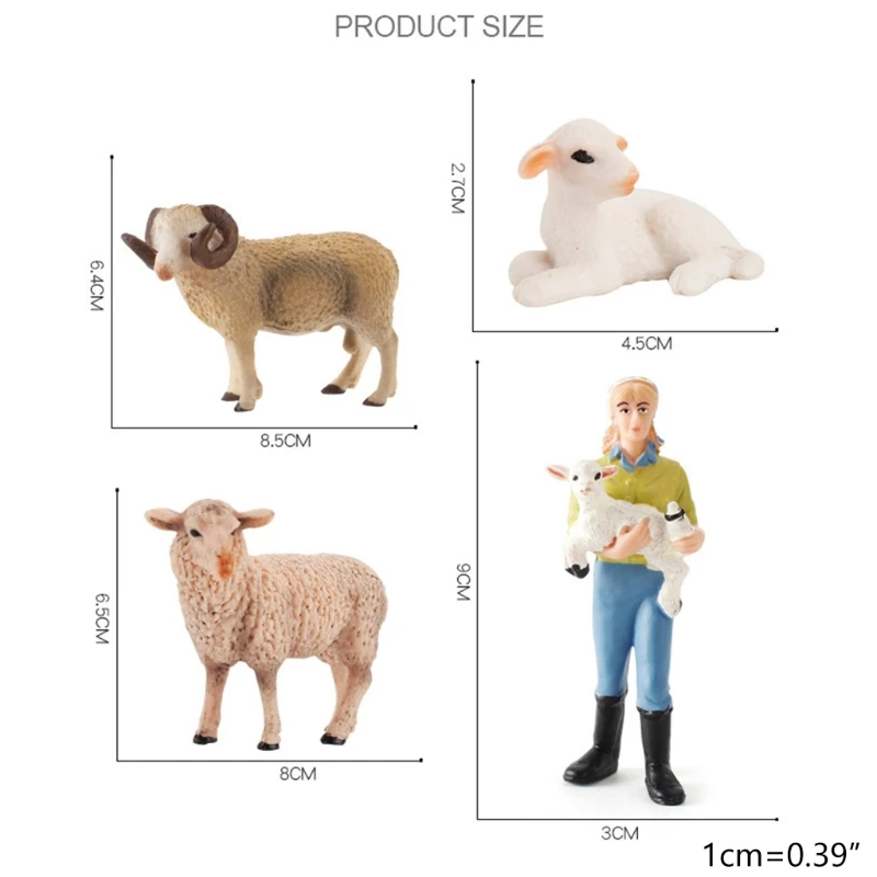 

Simulation Zoo Animals Model Chicken Cow Poultry PVC Figures Sand Table Toys