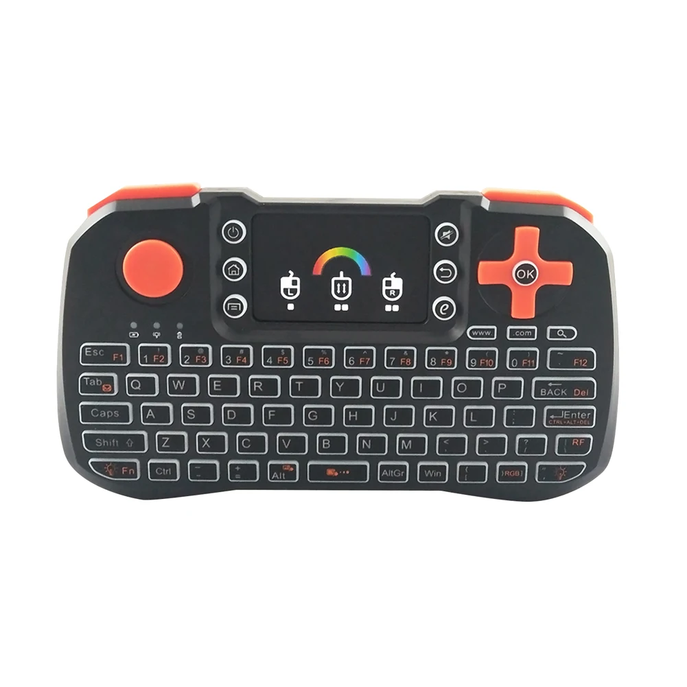 Беспроводная мини клавиатура 7 цветов с подсветкой TZ10 2 4 ГГц английская воздушная
