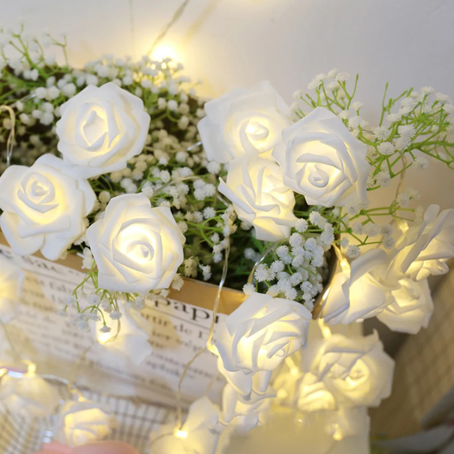 Декоративная светодиодная гирлянда с питанием от батарейки 2 режима 1 4