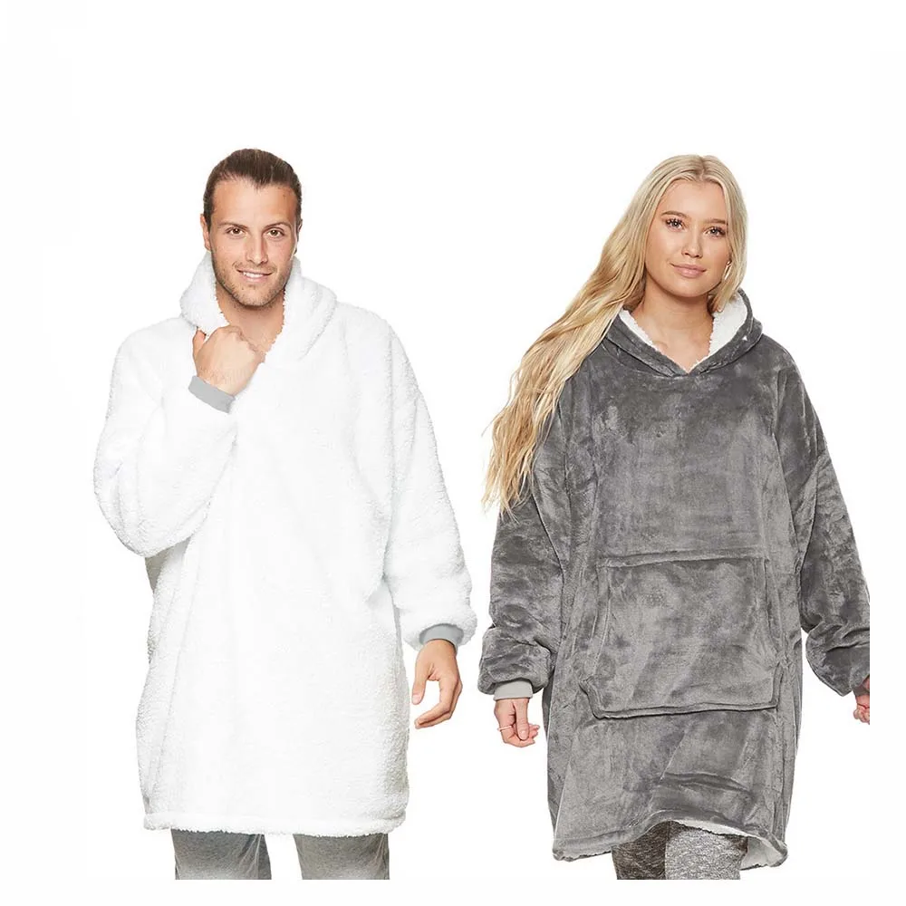 

Super Soft Hoodie Comfy Nightwear Wearable Fleece Blanket Bathrobe climbing mountains picnics