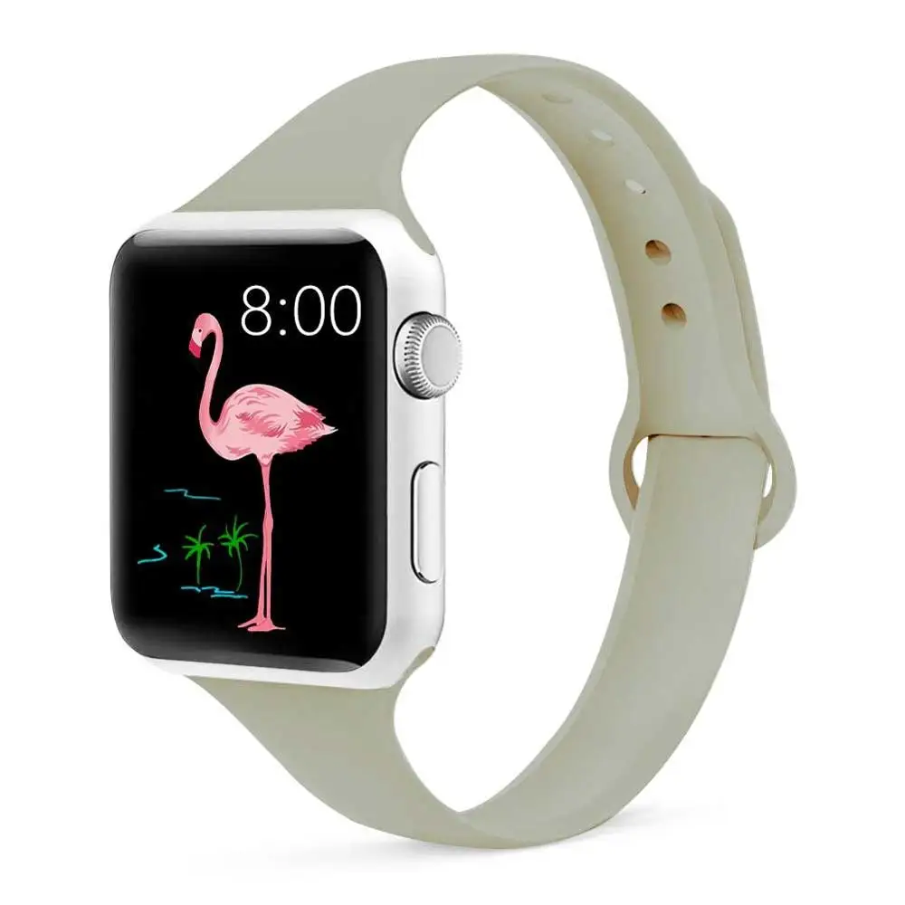 33 retro white Strap for Apple watch 4 band 44mm 40mm iWatch band 38mm 42mm Sports silicone bracelet Watchband for correa Apple watch 3/2/1 - Цвет ремешка: 33 retro white
