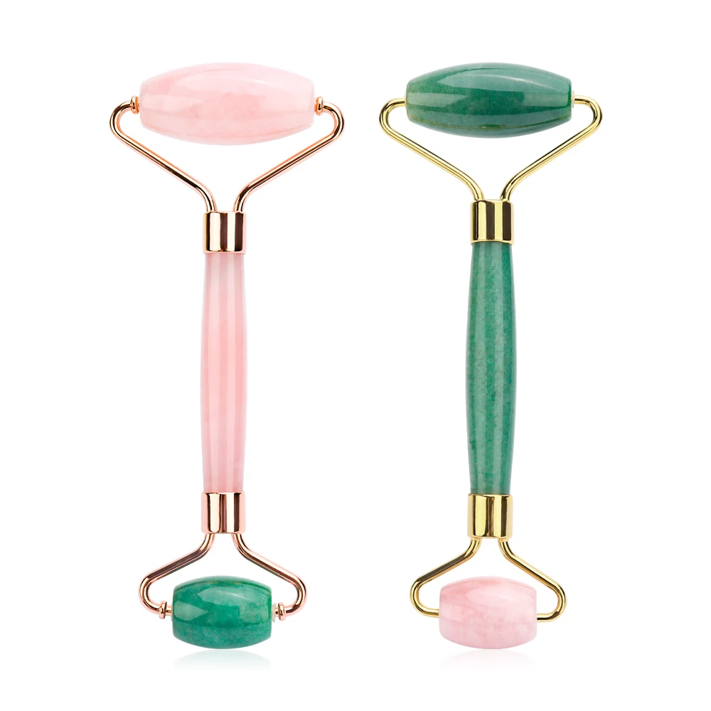 

Face Massage Natural Quartz Stone Roller Jade Roller Gua Sha Massage Face Lift Massager Face Slimming Scraper Skin Care Gift