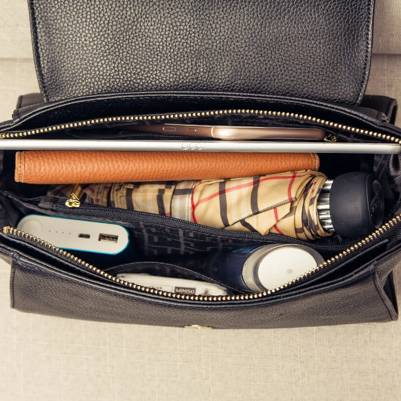 

Genuine leather handbags 2021 new trendy top layer cowhide large capacity messenger bag ladies shoulder handbag wild swallow bag