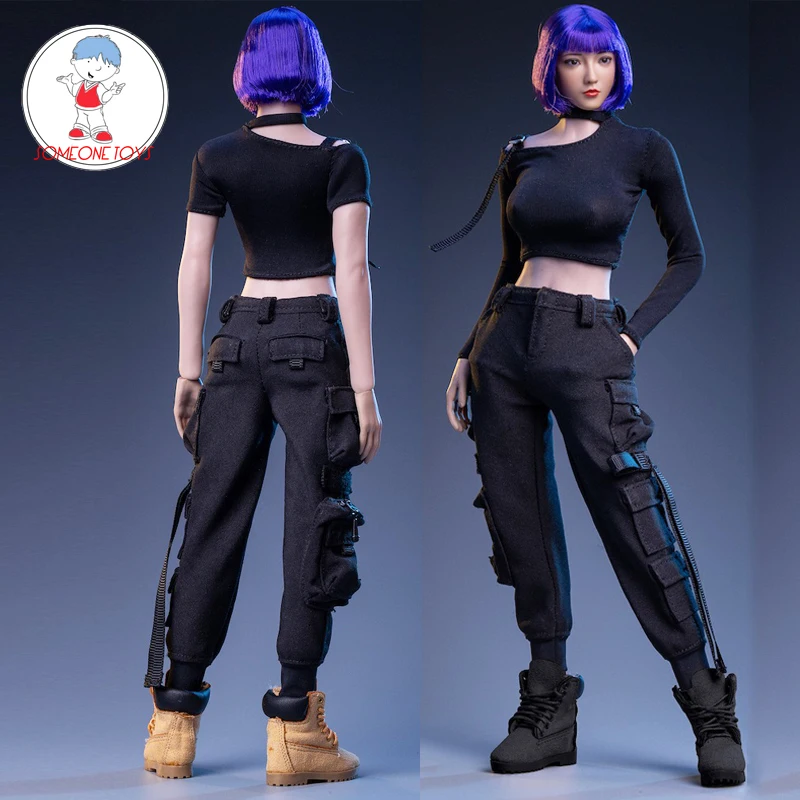 3stoys 3S003 3S004 1/6 женский костюм крутой черный комбинезон Сексуальная футболка женская кукольная одежда Для 12-дюймового экшн-фигурки TBLeague
