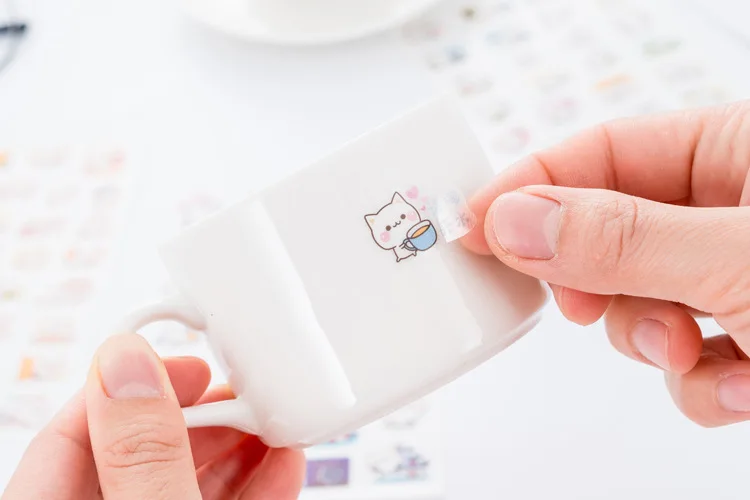 Kawaii Cat милые наклейки из мультфильмов наклейки Канцелярские Декоративные наклейки для детей девочек DIY дневник в стиле Скрапбукинг
