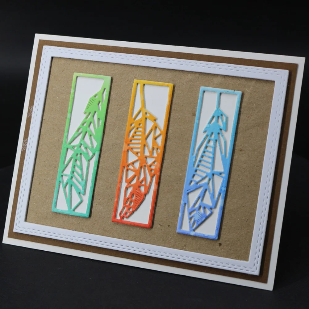 

New Dies For 2020 Rectangle Frame 3PCS Leaves Metal Cutting Dies Embossing Scrapbooking Stencil Craft Cut Dies For DIY Card