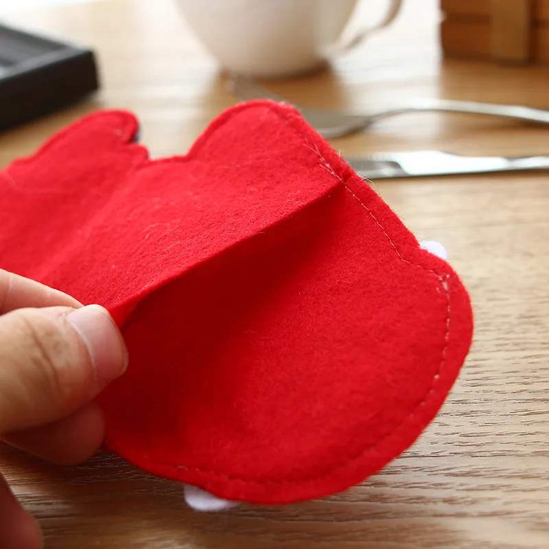 Рождественский набор для столовых приборов рождественские принадлежности сумка