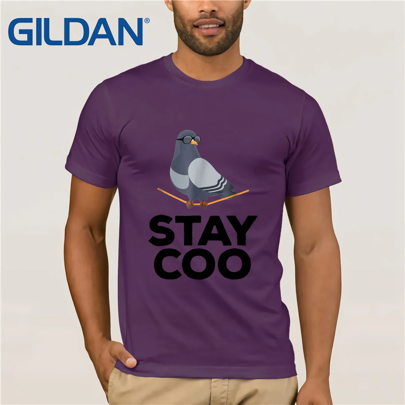 Мужская футболка с коротким рукавом Stay Coo Bird забавная крутая птицей лето