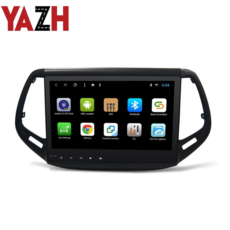 YAZH 10 1 дюймов Android Автомобильный GPS навигатор для Jeep Compass 2017 2018 Din радио мультимедиа