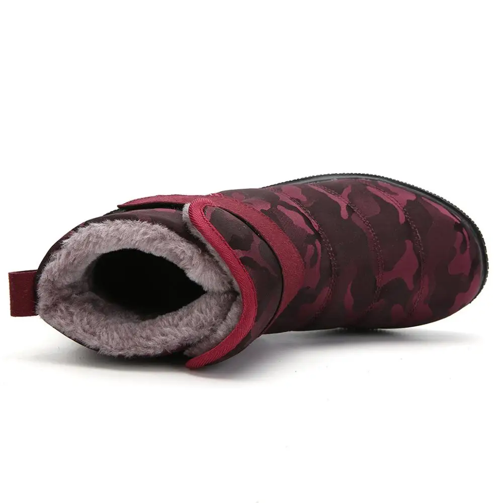 Водонепроницаемые Нескользящие ботинки на липучке для мужчин и женщин теплые
