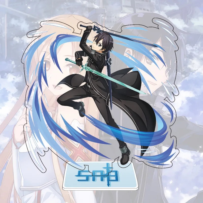 15 см Большой размер меч искусство онлайн значок косплея SAO Kirigaya Kazuto стоящая