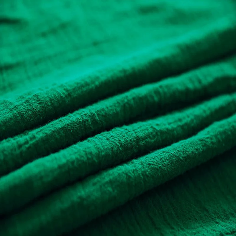 Женские хлопковые льняные футболки Johnature зеленые весенние свободные