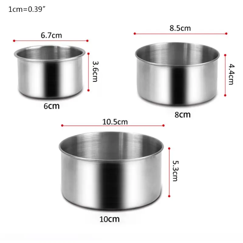 

3pcs/set Stainless Steel Food Storage Containers Eco Friendly Reusable Stackable Lunch Snacks Picnic Box For School Office