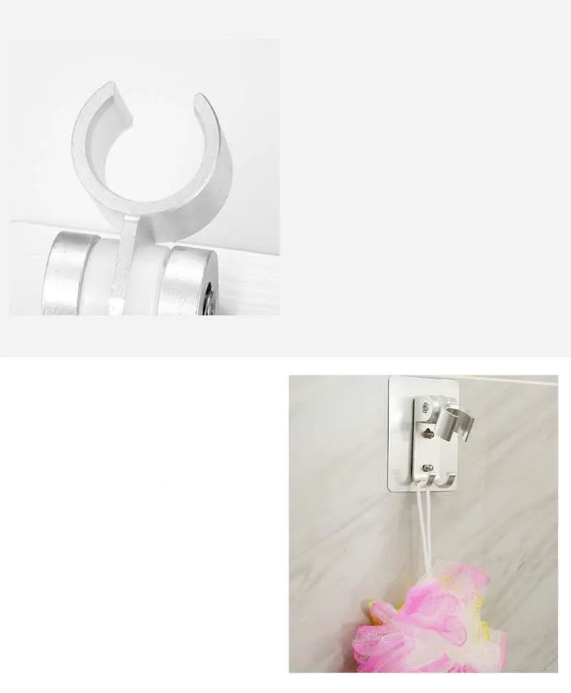 Кронштейн для душевой лейки без перфорации подвижный регулируемый кронштейн