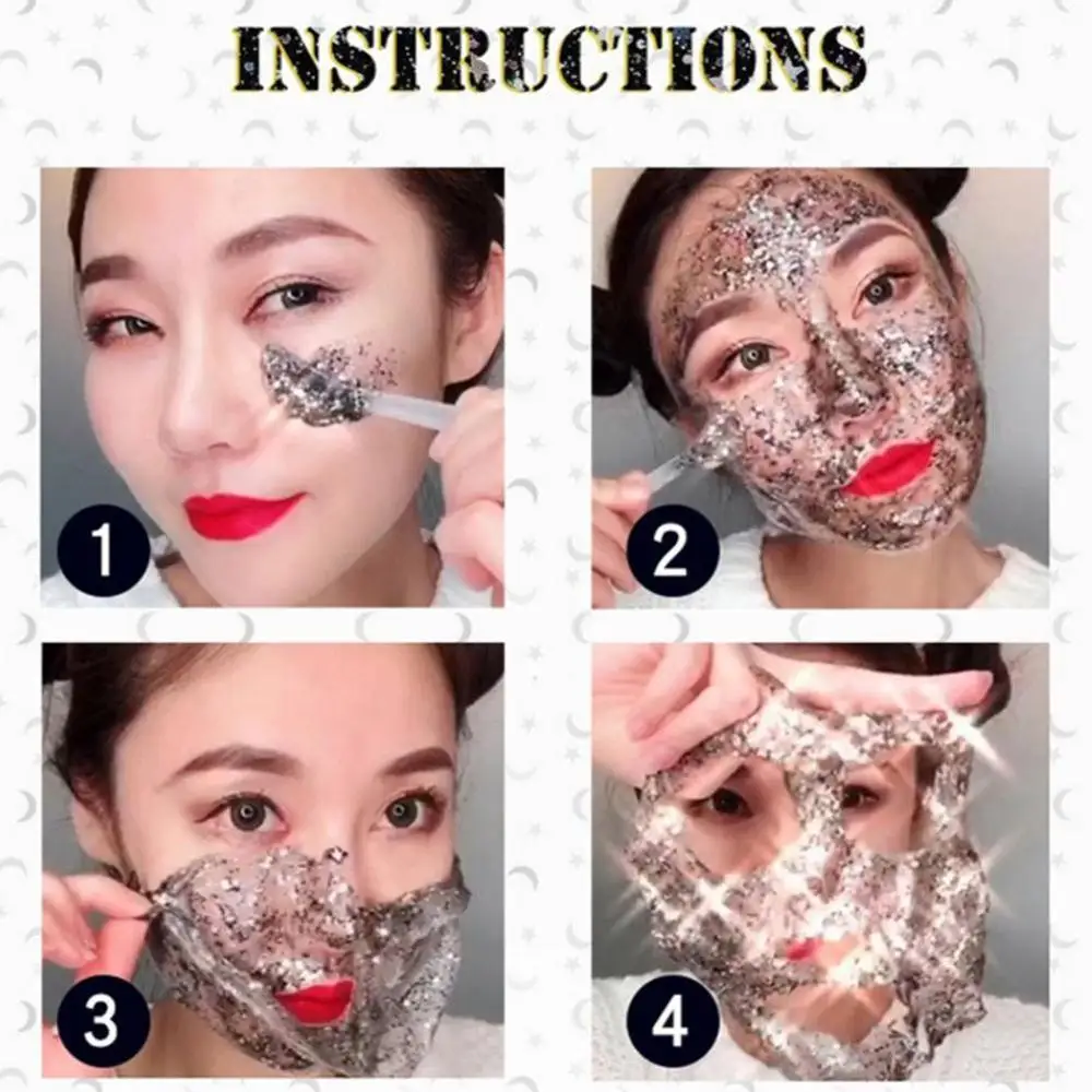 Звездная маска блестящая отшелушивающая для удаления угрей смягчающая поры