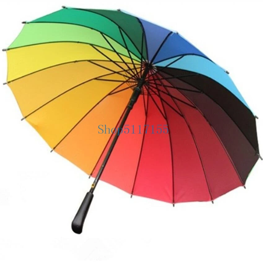 Comprare Paraguas Large 16k Super Windproof Umbrella Sun Rainbow Reliable Quality