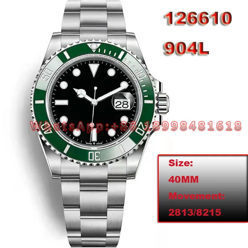 Мужские часы GMT Master 126710 AAA копия автоматические механические с 904L нержавеющая
