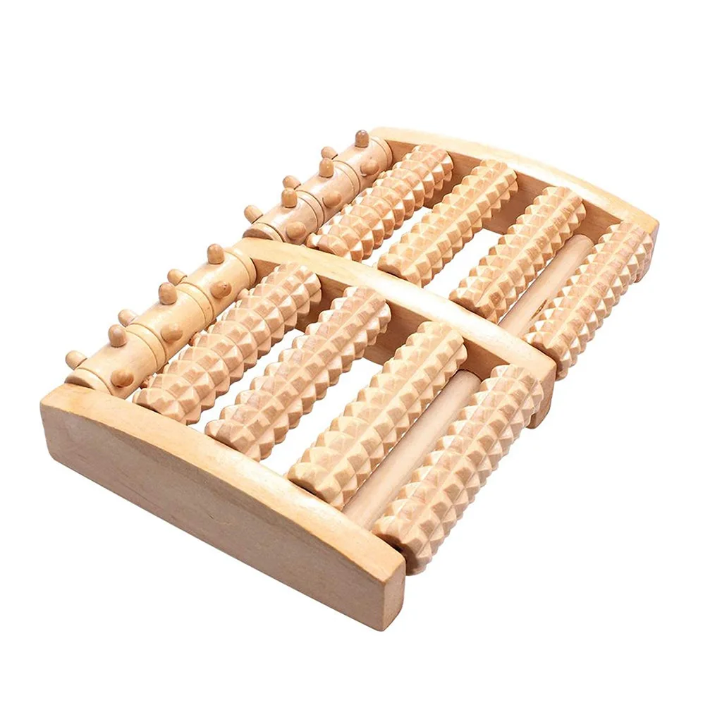 Двухрядные деревянные ролики 5 рядов инструмент для массажа ухода за телом