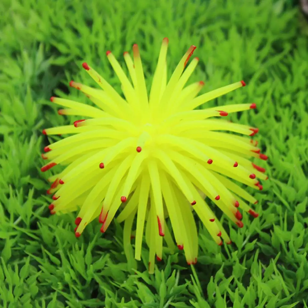 Мини искусственный урцин Сфера аквариум орнамент морской мяч Ежик 6 цветов