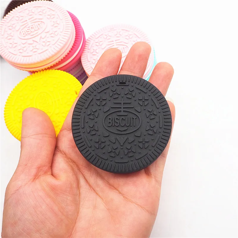 Chenkai-Colgante de silicona sin BPA para chupete, mordedor para galletas de beb&eacute;, joyer&iacute;a para mascar, juguete para regalo, 50 Uds.-1