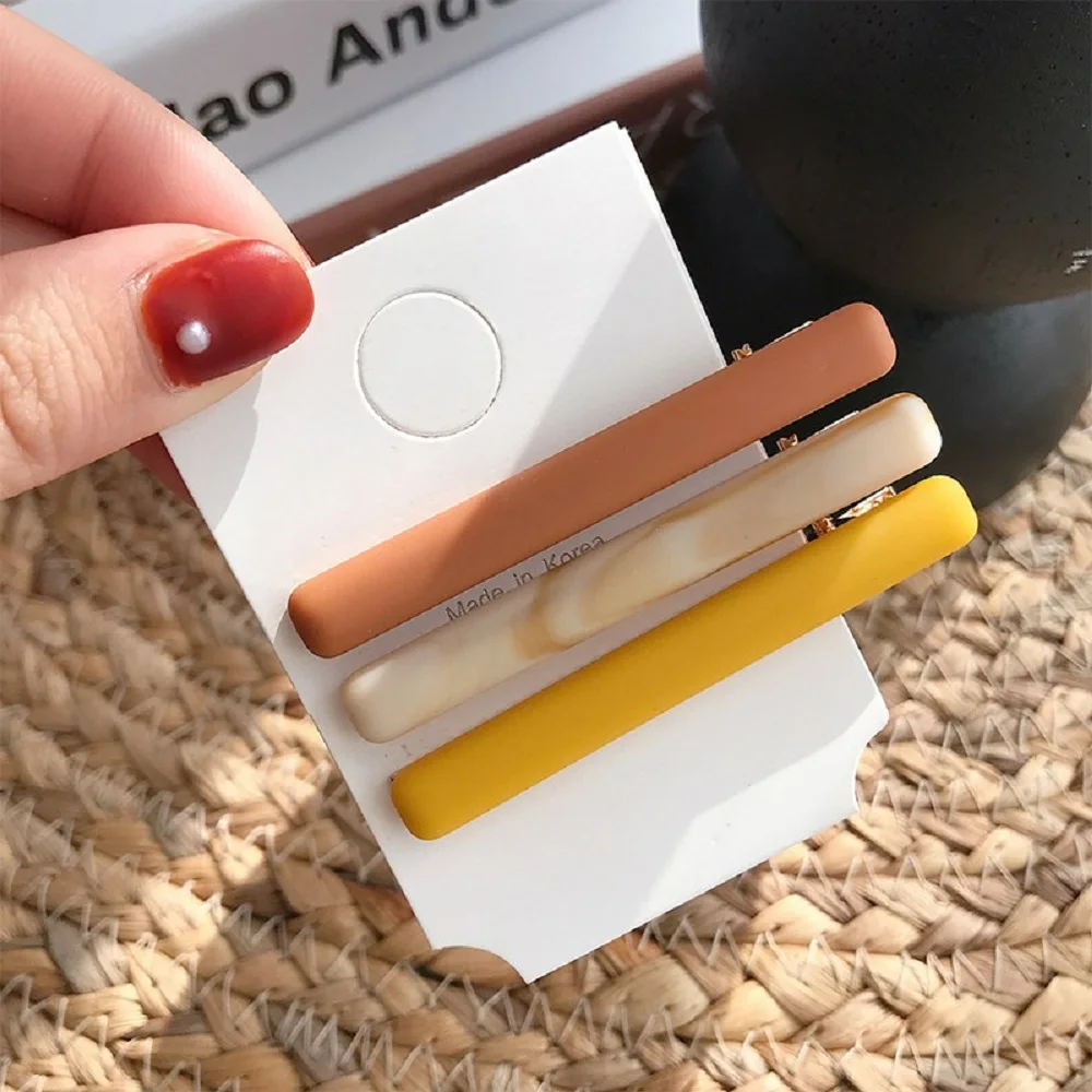 3 шт./компл. Ins Карамельный цвет Заколки для волос материи девочек конфетного