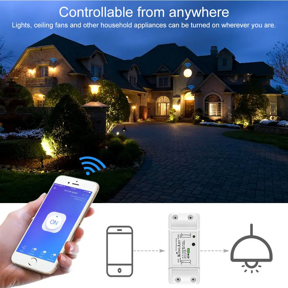 Wifi смарт-коммутатор iOS/Android OS APP дистанционное управление через eWeLink включение/выключение бытовой техники 220 В wifi смарт-коммутатор аксессуар