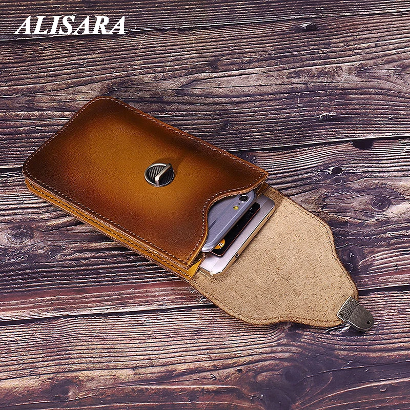 Женская сумка на пояс с крючком кожаный чехол для телефона карманом клатч из