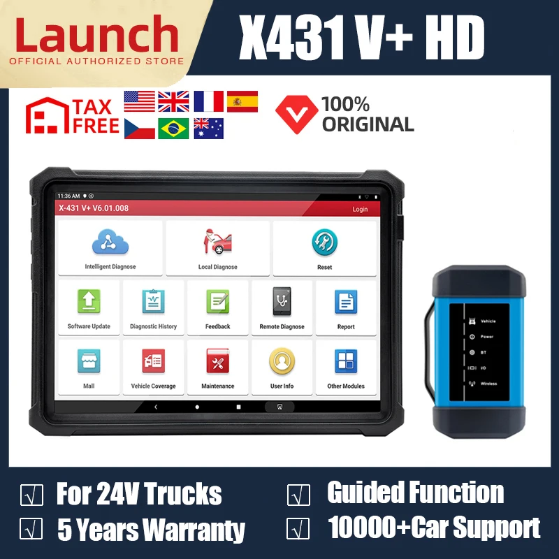 LAUNCH X431 V Plus HD грузовик сканер тяжелых грузовиков дизельные диагностические