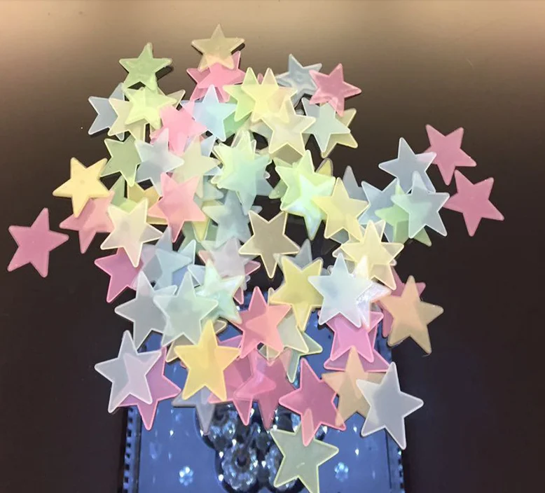 50/70/100 шт. Детские флуоресцентные светящиеся в темноте звезды | Дом и сад