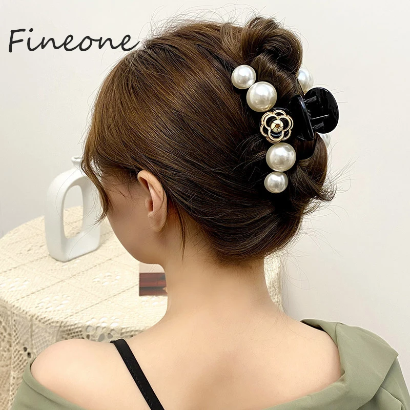 

Big Camellia Hairpin Luxury Pearl Hair Clips for Women Hair Pin Hair Accessories