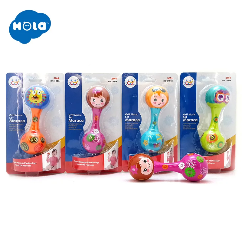 WITH BOX HOLA 3102A детские игрушки, куклы, музыкальные инструменты, деревянные погремушки, игрушки для малышей, шейкер для детей, игрушки для детей, подарок, шейкер - Цвет: WITH BOX