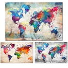 Алмазная 5D картина сделай сам, Настенная карта мира, Набор для вышивки крестиком, вышивка с мотивом пейзажа, мозаика, картина для творчества, декор Стразы