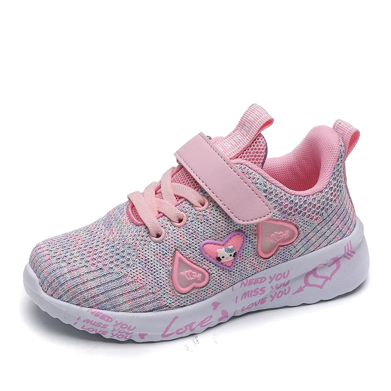 

Women's shoes 2019 new autumn light breathable sneakers mesh college students hook and loop girls sneakers