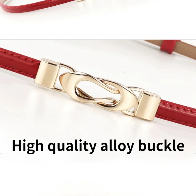 

95cm Thin Leather Belt Patent Leather Simple and Versatile Decorative Dress with Sweater Woman Belt