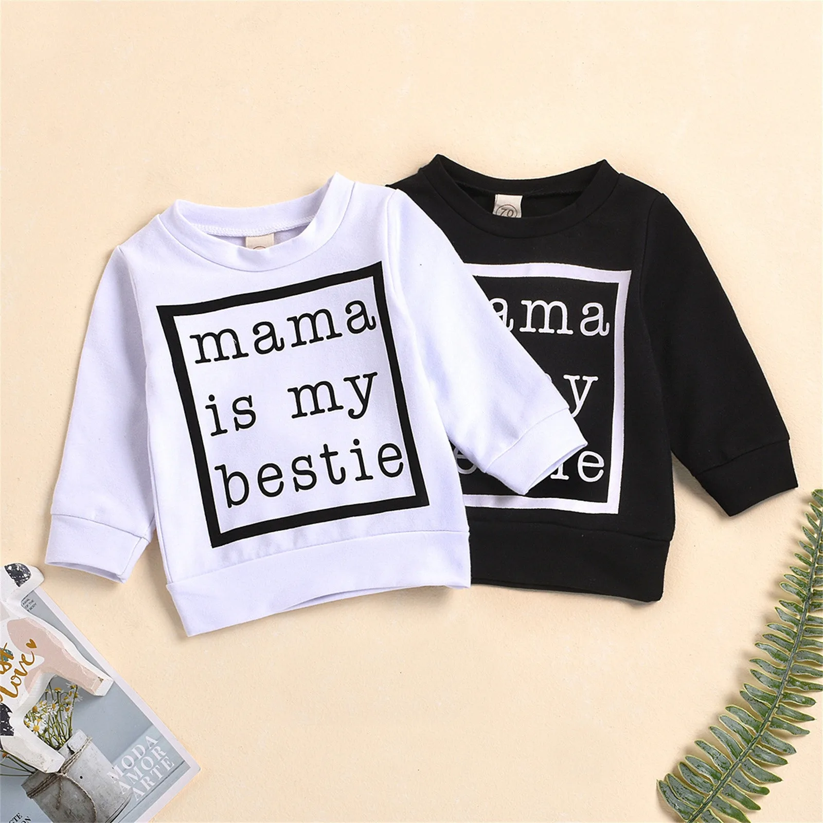 

Toddler Kids Baby Girls Boys Clothes Winter Baby Hoodies Mama Letter Pullover Sweatshirt Tops Long Sleeve Boy Child Sweater 1-6Y