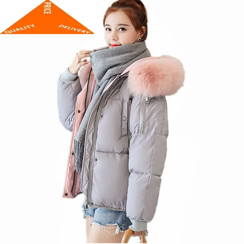Женская зимняя куртка Большая Меховая парка с капюшоном новинка 2020 короткое