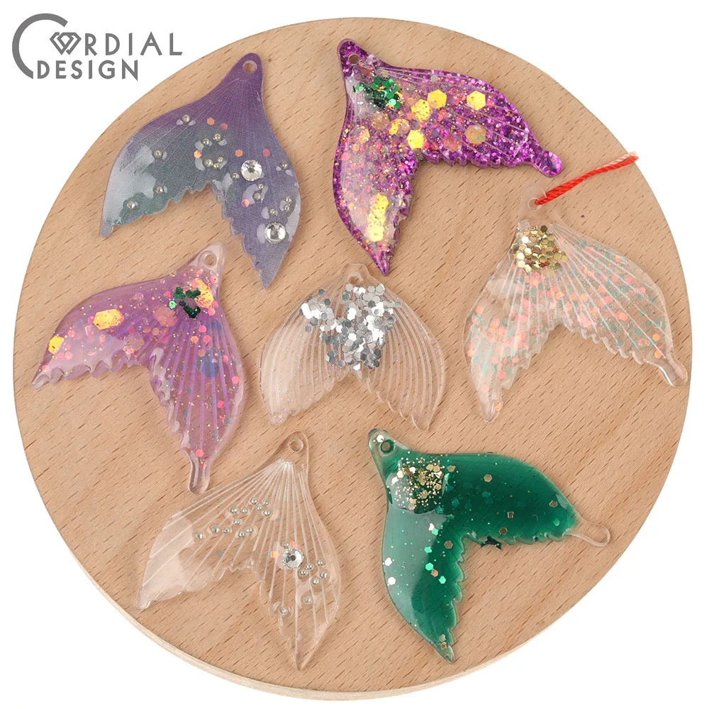 

Cordial Design 100Pcs Jewelry Accessories/Pendant/DIY Jewelry Making/Fish Tail Shape/Hand Made/Acrylic Charms/Earring Findings